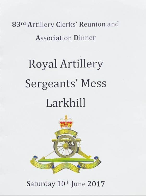 83rd AC Reunion Dinner Programme - June 2017